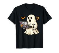 Funny Halloween Ghost Developer Designer Web Programmer Code Maglietta