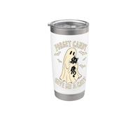 Funny Halloween Ghost Forget Candy Give Me Cat Men Women Bicchiere termico in acciaio inox doppia parete