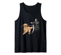 Funny Halloween Golden Retriever Dog And The Reaper Canotta