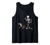 Funny Halloween Great Swiss Mountain Dog And Skeleton Canotta