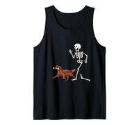 Funny Halloween Irish Setter And Skeleton Canotta