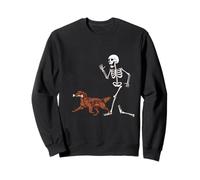 Funny Halloween Irish Setter And Skeleton Felpa
