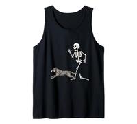 Funny Halloween Irish Wolfhound And Skeleton Canotta