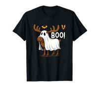 Funny Halloween Moose Ghost Boo Spooky Maglietta