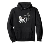 Funny Halloween Poodle Dog And The Reaper Felpa con Cappuccio