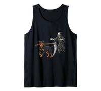 Funny Halloween Rottweiler Dog And The Reaper Canotta