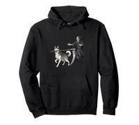 Funny Halloween Siberian Husky Dog And The Reaper Felpa con Cappuccio