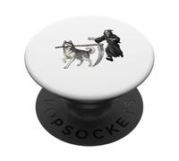 Funny Halloween Siberian Husky Dog and The Reaper PopSockets PopGrip Adesivo