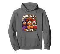 Funny Halloween Thanksgiving Christmas Gnomes Holiday Mashup Felpa con Cappuccio