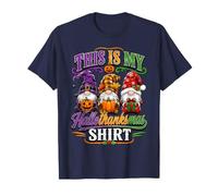 Funny Halloween Thanksgiving Christmas Gnomes Holiday Mashup Maglietta