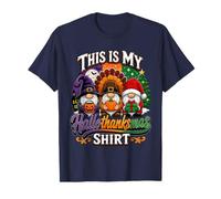 Funny Halloween Thanksgiving Christmas Gnomes Holiday Mashup Maglietta