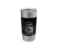 Funny Hamster Flipping Off Middle Finger On Security Camera Bicchiere termico in acciaio inox doppia parete