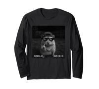 Funny Hamster Flipping off Middle Finger On Security Camera Maglia a Manica