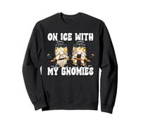Funny Hanging with My Gnomies On Ice Hockey GNOME Graphic Felpa