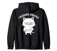 Funny Hangry Cat I Require Snacks Sarcastico Kitten Lover Felpa con Cappuccio