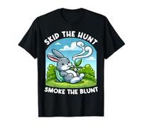 Funny Happy 420 Pasqua Salta la caccia Smoke The Blunt Bunny Maglietta
