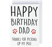 Funny Happy Birthday From The Dog, carta di carta per lui Pet Dog Lover scheda di auguri di compleanno, per papà, papà di cane, cane Dad card PC285