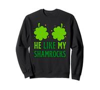 Funny He Likes My Shamrock, She Likes My Leprechaun Couples Felpa