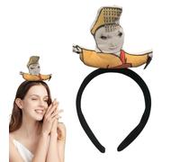 Funny Headbands for Women, Cartoon Women Headbands, Multifunctional Hair Bands, Puffy Spa Headband, Plush Makeup heHddress, for Shower, Spa, Yoga, 25.7x12.5cm, 90g