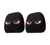 Funny Headrest Protector Covers - Big Eyes Breathable Decoration Sheilds, Elastic Vehicle Seat Dust Accessories, Interior Styling Kit | Men Women SUV Cabin Enhancement, Automotive Travel Decoration