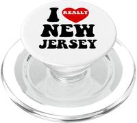 Funny Heart State Pride I Love New Jersey For Women Kids Men PopSockets PopGrip per MagSafe