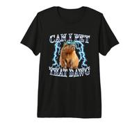 Funny Heavy Metal Band Can I Pet That Dawg Capybara Lover Maglietta Premium