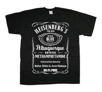 Funny Heisenberg Breaking Bad Inspired Parody Walter White Jesse Pinkman Unisex 100% Cotton Short-Sleeve T-Shirts Black XXL