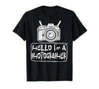Funny Hello, I’m a Photographer Photography Guy Vintage Men Maglietta