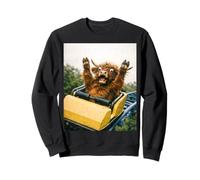 Funny Highland Cow Roller Coaster Meme Silly Graphic Felpa