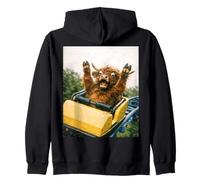 Funny Highland Cow Roller Coaster Meme Silly Graphic Felpa con Cappuccio