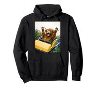 Funny Highland Cow Roller Coaster Meme Silly Graphic Felpa con Cappuccio