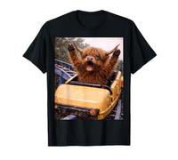 Funny Highland Cow Roller Coaster Meme Silly Graphic Maglietta