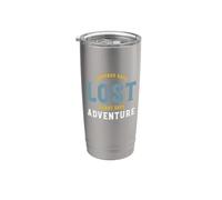 Funny Hiking Compass dice che il cuore perduto dice avventura Bicchiere termico in acciaio inox doppia parete