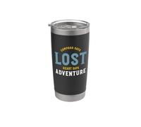 Funny Hiking Compass dice che il cuore perduto dice avventura Bicchiere termico in acciaio inox doppia parete