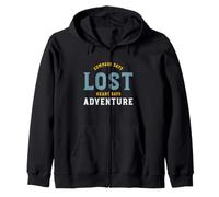 Funny Hiking Compass Dice Che Il Cuore perduto Dice Avventura Felpa con Cappuccio