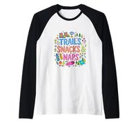 Funny Hiking Outdoor Adventures Nature Loving Maglia con Maniche Raglan