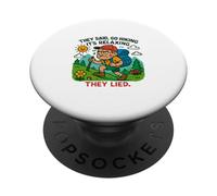 Funny Hiking -They said, go hiking, it relaxing. They canzone PopSockets PopGrip Adesivo