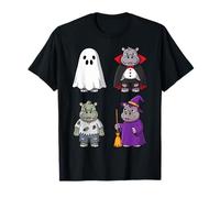 Funny Hippo Ghost Witch Zombie Halloween Costume Boys Girls Maglietta