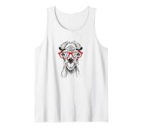 Funny Hipster Nerdy Red Glasses Illustration Camel Lover Canotta
