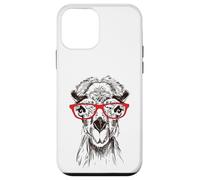 Funny Hipster Nerdy Red Glasses Illustration Camel Lover Custodia per iPhone 12 mini