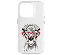 Funny Hipster Nerdy Red Glasses Illustration Camel Lover Custodia per iPhone 14 Pro