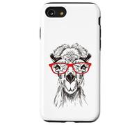 Funny Hipster Nerdy Red Glasses Illustration Camel Lover Custodia per iPhone SE (2020) / 7 / 8