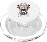 Funny Hipster Nerdy Red Glasses Illustration Camel Lover PopSockets PopGrip per MagSafe