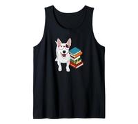 Funny Hipster Read Books Glasses Bull Terrier Lover Canotta