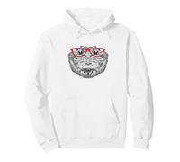 Funny Hipster Red Glasses Art Alligator Crocodile Lover Felpa con Cappuccio