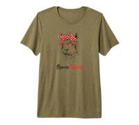 Funny Hipster Red Glasses Llama Mama Llama Mom Lover Maglietta Premium