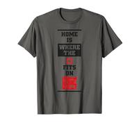 Funny Home Is Where CPU Si Adatta alla Scheda Madre Maglietta