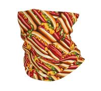 Funny Hot Dog Donna Uomo Collo Ghetta Protezione Solare Fascia Collo Antivento Copricollo per Moto Sport Running Pesca
