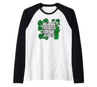 Funny Houseplant Lover Leafy Things Don't Judge Maglia con Maniche Raglan