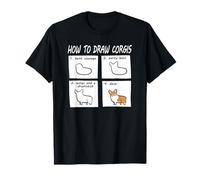 Funny How To Draw Pembroke Welsh Corgi Dog Lover Maglietta